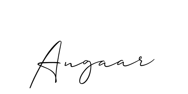 Design your own signature with our free online signature maker. With this signature software, you can create a handwritten (Allison_Script) signature for name Angaar. Angaar signature style 2 images and pictures png