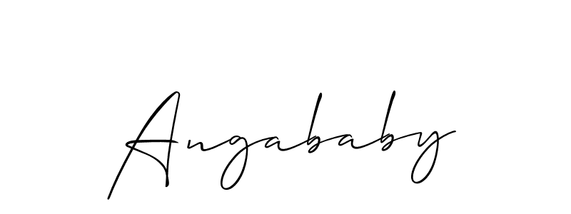 The best way (Allison_Script) to make a short signature is to pick only two or three words in your name. The name Angababy include a total of six letters. For converting this name. Angababy signature style 2 images and pictures png