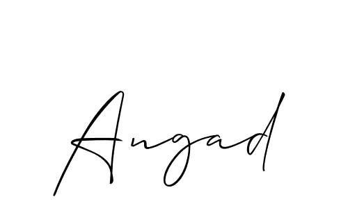 Create a beautiful signature design for name Angad. With this signature (Allison_Script) fonts, you can make a handwritten signature for free. Angad signature style 2 images and pictures png