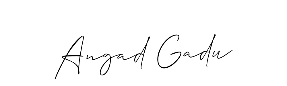 Make a short Angad Gadu signature style. Manage your documents anywhere anytime using Allison_Script. Create and add eSignatures, submit forms, share and send files easily. Angad Gadu signature style 2 images and pictures png