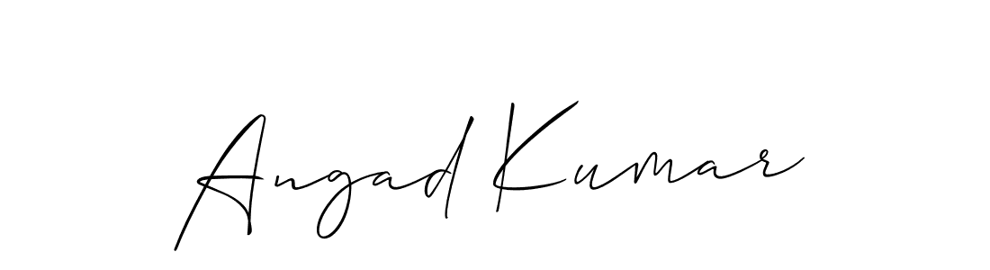 How to make Angad Kumar signature? Allison_Script is a professional autograph style. Create handwritten signature for Angad Kumar name. Angad Kumar signature style 2 images and pictures png