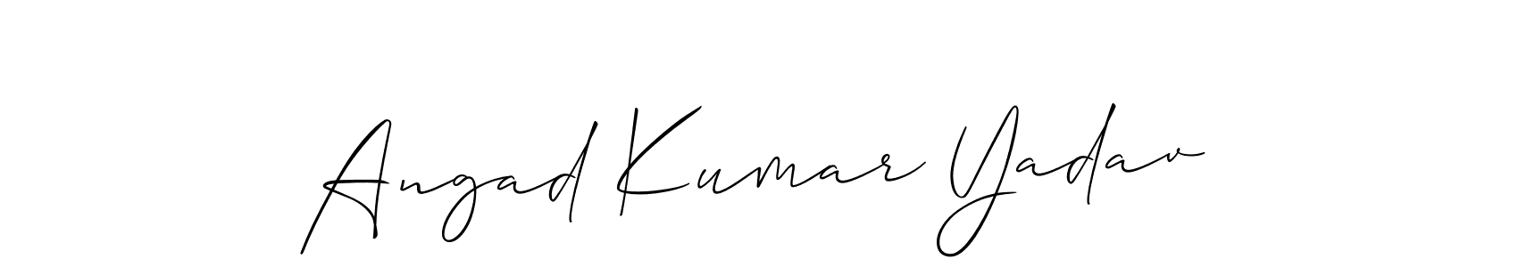 Also we have Angad Kumar Yadav name is the best signature style. Create professional handwritten signature collection using Allison_Script autograph style. Angad Kumar Yadav signature style 2 images and pictures png