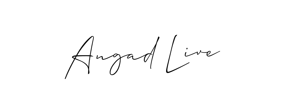 Use a signature maker to create a handwritten signature online. With this signature software, you can design (Allison_Script) your own signature for name Angad Live. Angad Live signature style 2 images and pictures png