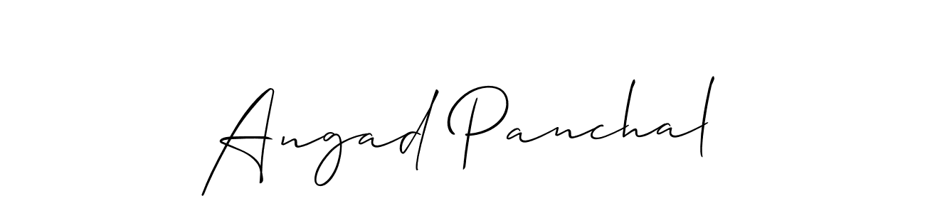 Angad Panchal stylish signature style. Best Handwritten Sign (Allison_Script) for my name. Handwritten Signature Collection Ideas for my name Angad Panchal. Angad Panchal signature style 2 images and pictures png