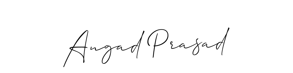How to make Angad Prasad name signature. Use Allison_Script style for creating short signs online. This is the latest handwritten sign. Angad Prasad signature style 2 images and pictures png
