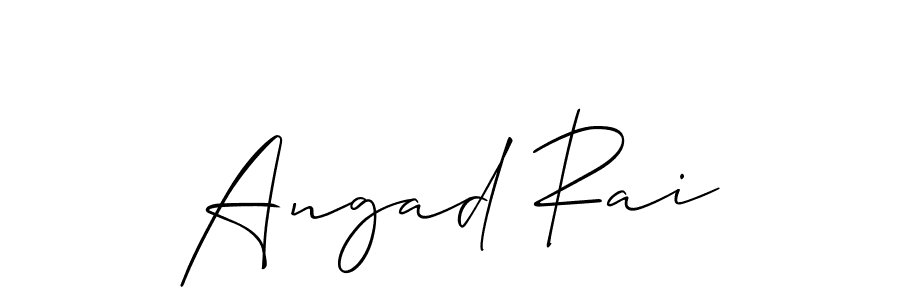 The best way (Allison_Script) to make a short signature is to pick only two or three words in your name. The name Angad Rai include a total of six letters. For converting this name. Angad Rai signature style 2 images and pictures png