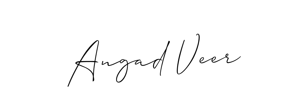 Also we have Angad Veer name is the best signature style. Create professional handwritten signature collection using Allison_Script autograph style. Angad Veer signature style 2 images and pictures png