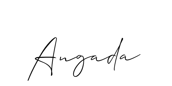 The best way (Allison_Script) to make a short signature is to pick only two or three words in your name. The name Angada include a total of six letters. For converting this name. Angada signature style 2 images and pictures png