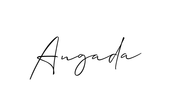 The best way (Allison_Script) to make a short signature is to pick only two or three words in your name. The name Angada include a total of six letters. For converting this name. Angada signature style 2 images and pictures png