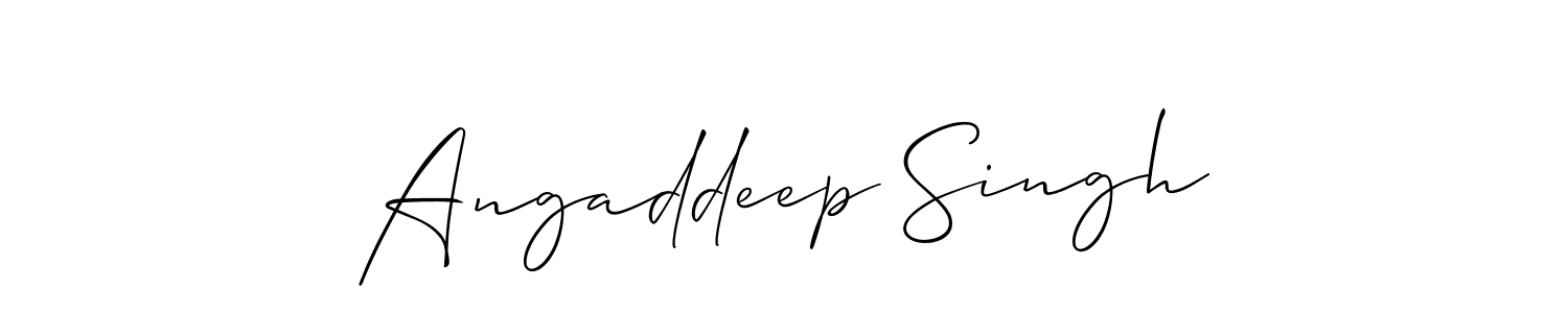Make a beautiful signature design for name Angaddeep Singh. With this signature (Allison_Script) style, you can create a handwritten signature for free. Angaddeep Singh signature style 2 images and pictures png