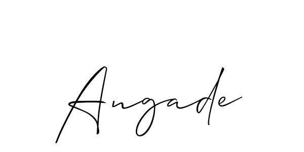 Use a signature maker to create a handwritten signature online. With this signature software, you can design (Allison_Script) your own signature for name Angade. Angade signature style 2 images and pictures png