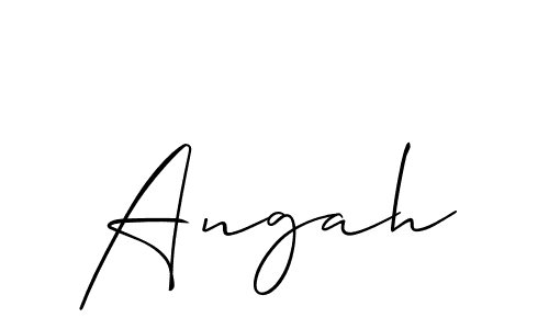 The best way (Allison_Script) to make a short signature is to pick only two or three words in your name. The name Angah include a total of six letters. For converting this name. Angah signature style 2 images and pictures png