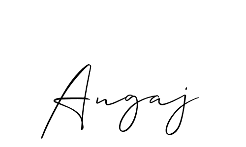 It looks lik you need a new signature style for name Angaj. Design unique handwritten (Allison_Script) signature with our free signature maker in just a few clicks. Angaj signature style 2 images and pictures png