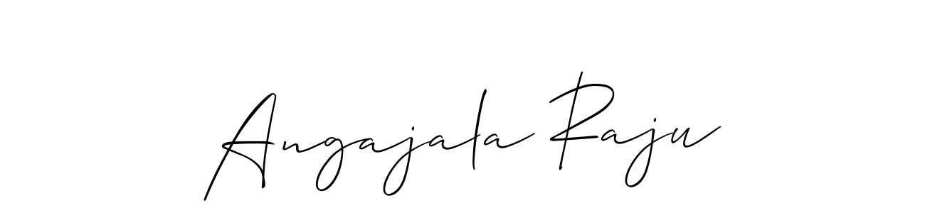 It looks lik you need a new signature style for name Angajala Raju. Design unique handwritten (Allison_Script) signature with our free signature maker in just a few clicks. Angajala Raju signature style 2 images and pictures png