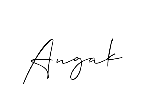 Make a beautiful signature design for name Angak. With this signature (Allison_Script) style, you can create a handwritten signature for free. Angak signature style 2 images and pictures png