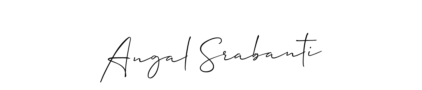 You should practise on your own different ways (Allison_Script) to write your name (Angal Srabanti) in signature. don't let someone else do it for you. Angal Srabanti signature style 2 images and pictures png