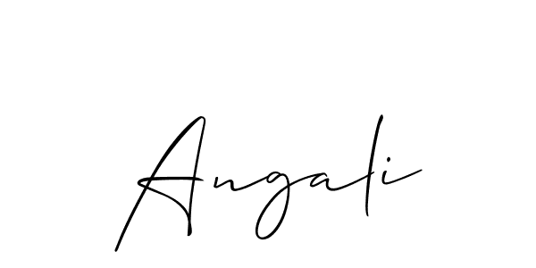 Allison_Script is a professional signature style that is perfect for those who want to add a touch of class to their signature. It is also a great choice for those who want to make their signature more unique. Get Angali name to fancy signature for free. Angali signature style 2 images and pictures png