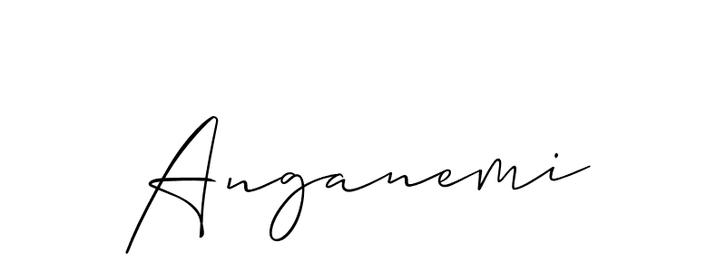 Make a beautiful signature design for name Anganemi. With this signature (Allison_Script) style, you can create a handwritten signature for free. Anganemi signature style 2 images and pictures png