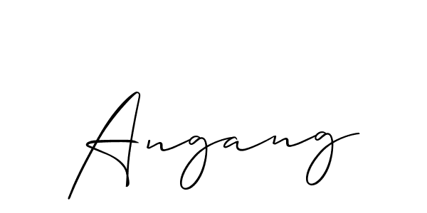 You should practise on your own different ways (Allison_Script) to write your name (Angang) in signature. don't let someone else do it for you. Angang signature style 2 images and pictures png