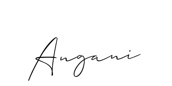 How to make Angani name signature. Use Allison_Script style for creating short signs online. This is the latest handwritten sign. Angani signature style 2 images and pictures png