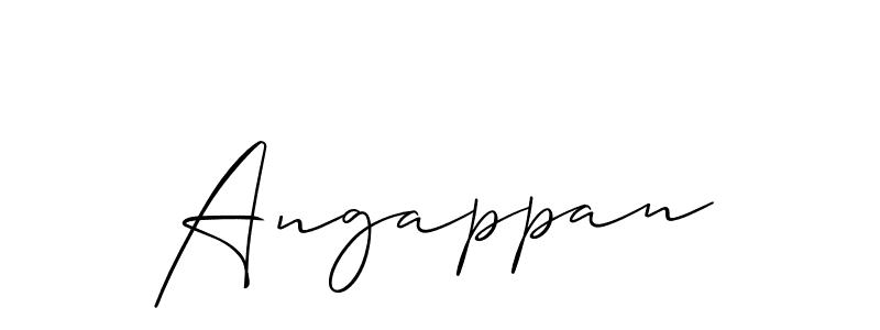 The best way (Allison_Script) to make a short signature is to pick only two or three words in your name. The name Angappan include a total of six letters. For converting this name. Angappan signature style 2 images and pictures png