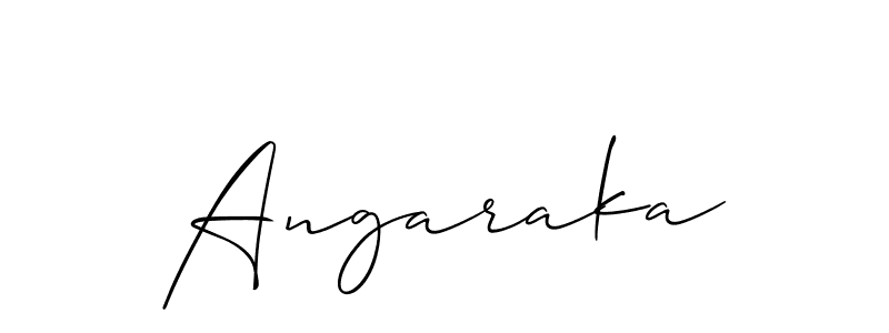 Design your own signature with our free online signature maker. With this signature software, you can create a handwritten (Allison_Script) signature for name Angaraka. Angaraka signature style 2 images and pictures png