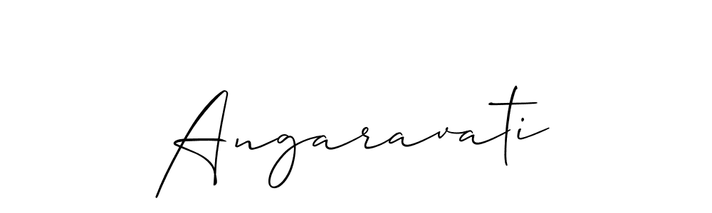 Allison_Script is a professional signature style that is perfect for those who want to add a touch of class to their signature. It is also a great choice for those who want to make their signature more unique. Get Angaravati name to fancy signature for free. Angaravati signature style 2 images and pictures png