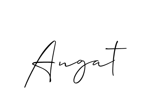 How to make Angat signature? Allison_Script is a professional autograph style. Create handwritten signature for Angat name. Angat signature style 2 images and pictures png