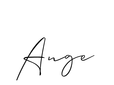 Make a beautiful signature design for name Ange. With this signature (Allison_Script) style, you can create a handwritten signature for free. Ange signature style 2 images and pictures png
