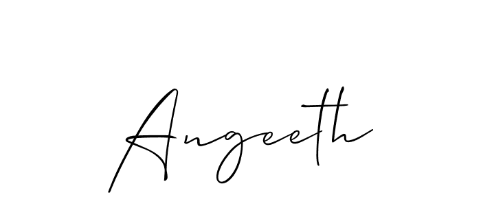 You should practise on your own different ways (Allison_Script) to write your name (Angeeth) in signature. don't let someone else do it for you. Angeeth signature style 2 images and pictures png