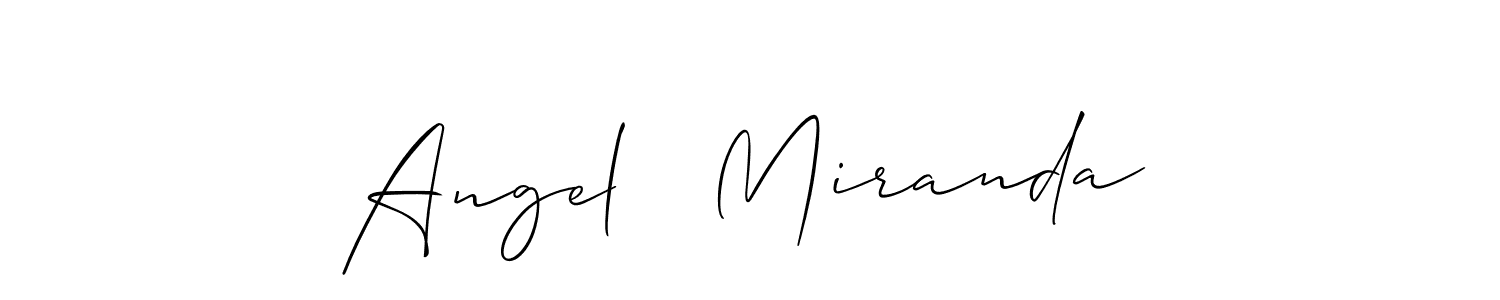 How to make Angel   Miranda signature? Allison_Script is a professional autograph style. Create handwritten signature for Angel   Miranda name. Angel   Miranda signature style 2 images and pictures png