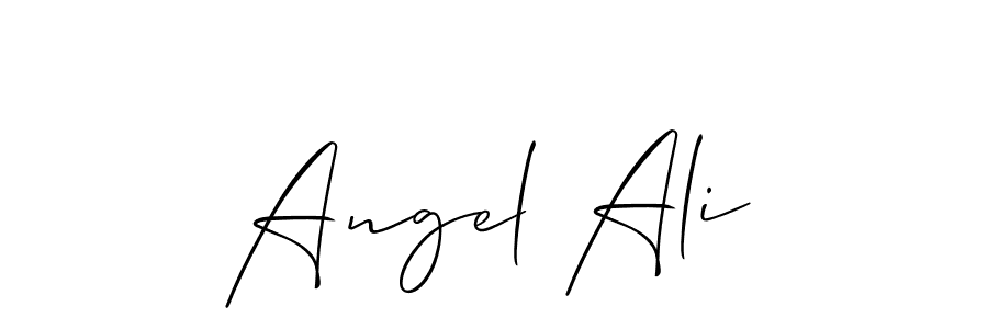 You should practise on your own different ways (Allison_Script) to write your name (Angel Ali) in signature. don't let someone else do it for you. Angel Ali signature style 2 images and pictures png