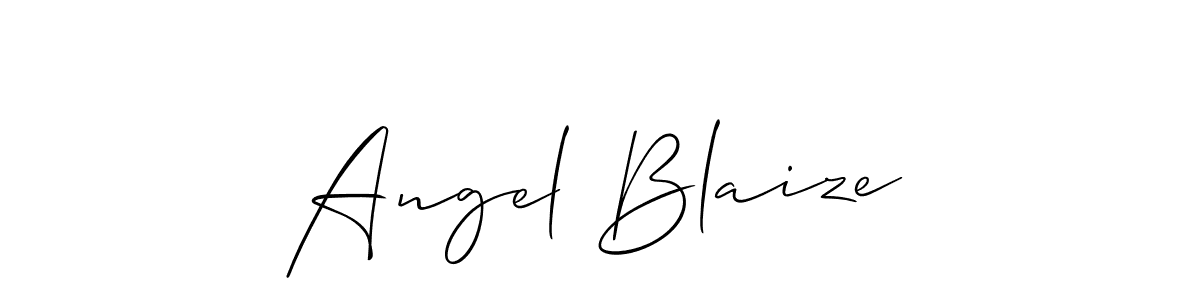 Design your own signature with our free online signature maker. With this signature software, you can create a handwritten (Allison_Script) signature for name Angel Blaize. Angel Blaize signature style 2 images and pictures png