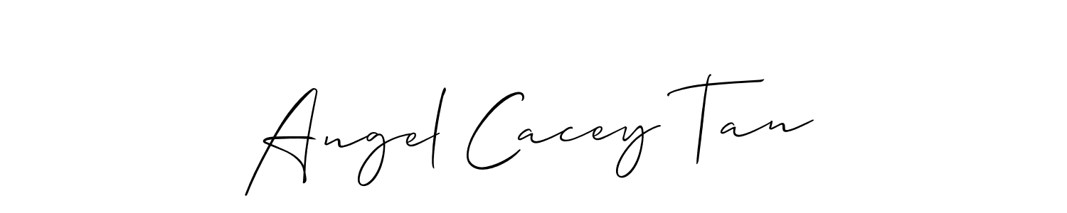 How to make Angel Cacey Tan name signature. Use Allison_Script style for creating short signs online. This is the latest handwritten sign. Angel Cacey Tan signature style 2 images and pictures png