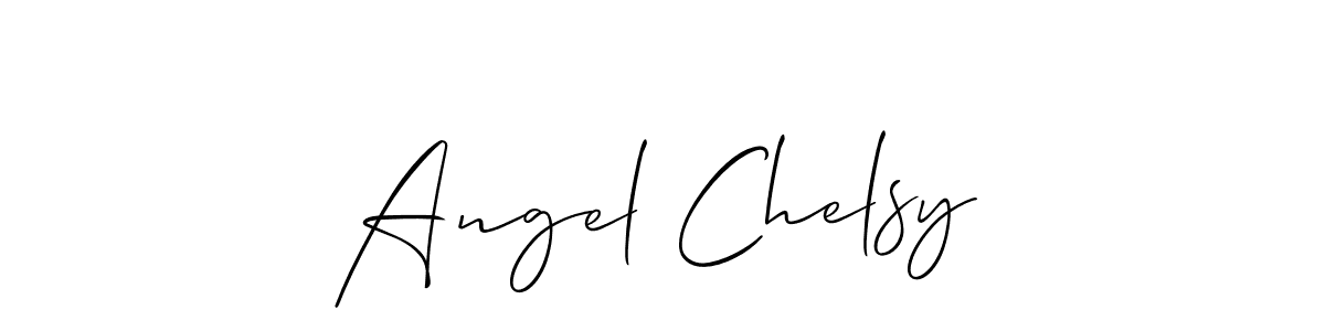 The best way (Allison_Script) to make a short signature is to pick only two or three words in your name. The name Angel Chelsy include a total of six letters. For converting this name. Angel Chelsy signature style 2 images and pictures png