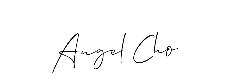 How to make Angel Cho name signature. Use Allison_Script style for creating short signs online. This is the latest handwritten sign. Angel Cho signature style 2 images and pictures png