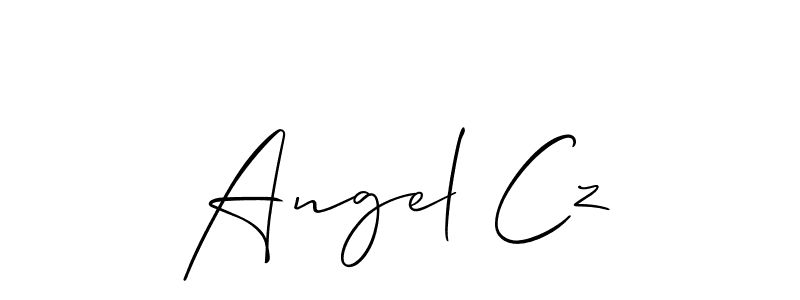 Similarly Allison_Script is the best handwritten signature design. Signature creator online .You can use it as an online autograph creator for name Angel Cz. Angel Cz signature style 2 images and pictures png