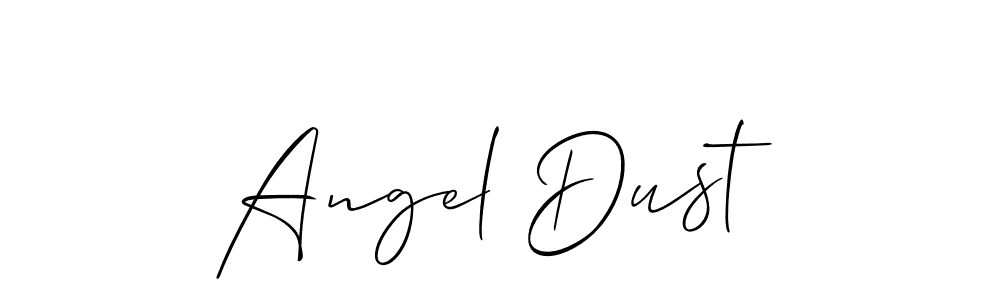 if you are searching for the best signature style for your name Angel Dust. so please give up your signature search. here we have designed multiple signature styles  using Allison_Script. Angel Dust signature style 2 images and pictures png