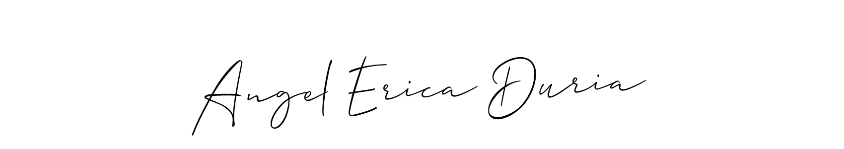 Make a short Angel Erica Duria signature style. Manage your documents anywhere anytime using Allison_Script. Create and add eSignatures, submit forms, share and send files easily. Angel Erica Duria signature style 2 images and pictures png