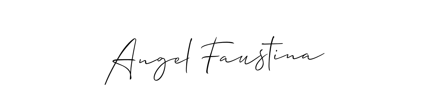 Angel Faustina stylish signature style. Best Handwritten Sign (Allison_Script) for my name. Handwritten Signature Collection Ideas for my name Angel Faustina. Angel Faustina signature style 2 images and pictures png