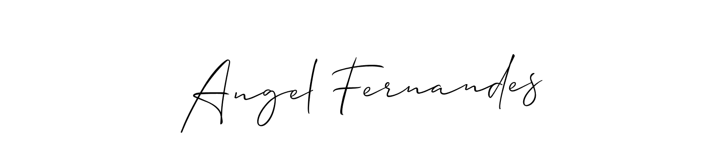 Angel Fernandes stylish signature style. Best Handwritten Sign (Allison_Script) for my name. Handwritten Signature Collection Ideas for my name Angel Fernandes. Angel Fernandes signature style 2 images and pictures png
