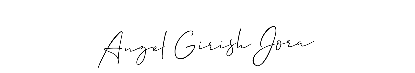 Design your own signature with our free online signature maker. With this signature software, you can create a handwritten (Allison_Script) signature for name Angel Girish Jora. Angel Girish Jora signature style 2 images and pictures png
