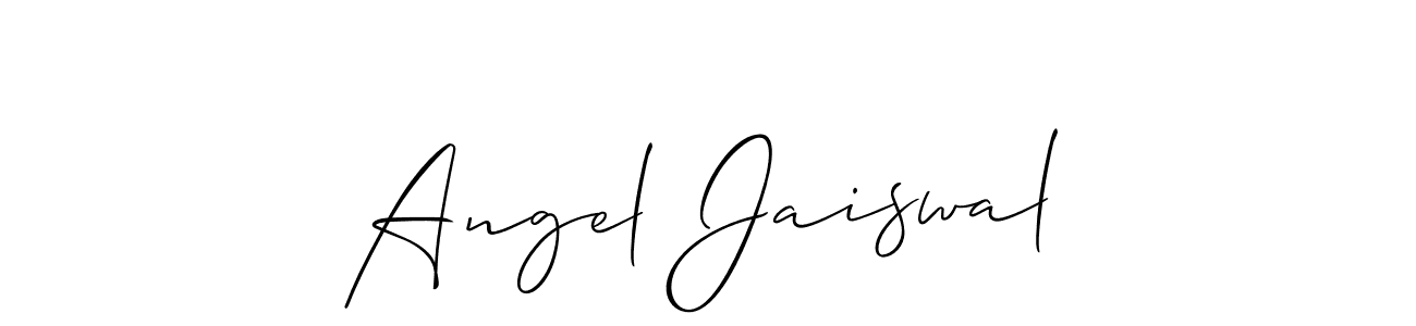 Angel Jaiswal stylish signature style. Best Handwritten Sign (Allison_Script) for my name. Handwritten Signature Collection Ideas for my name Angel Jaiswal. Angel Jaiswal signature style 2 images and pictures png