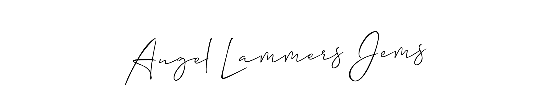 Also we have Angel Lammers Jems name is the best signature style. Create professional handwritten signature collection using Allison_Script autograph style. Angel Lammers Jems signature style 2 images and pictures png