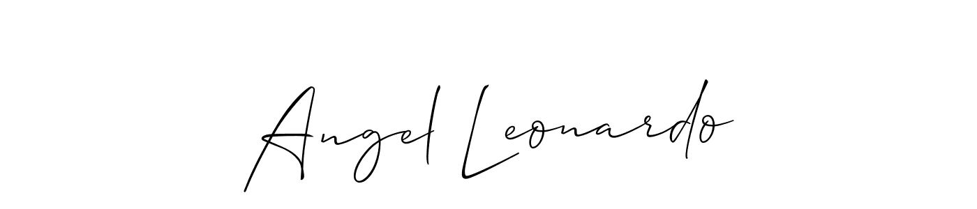 You can use this online signature creator to create a handwritten signature for the name Angel Leonardo. This is the best online autograph maker. Angel Leonardo signature style 2 images and pictures png