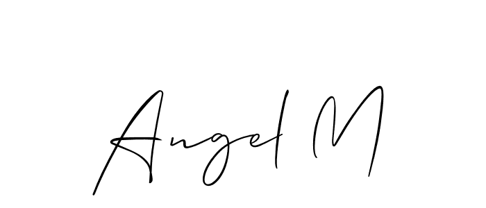 Angel M stylish signature style. Best Handwritten Sign (Allison_Script) for my name. Handwritten Signature Collection Ideas for my name Angel M. Angel M signature style 2 images and pictures png