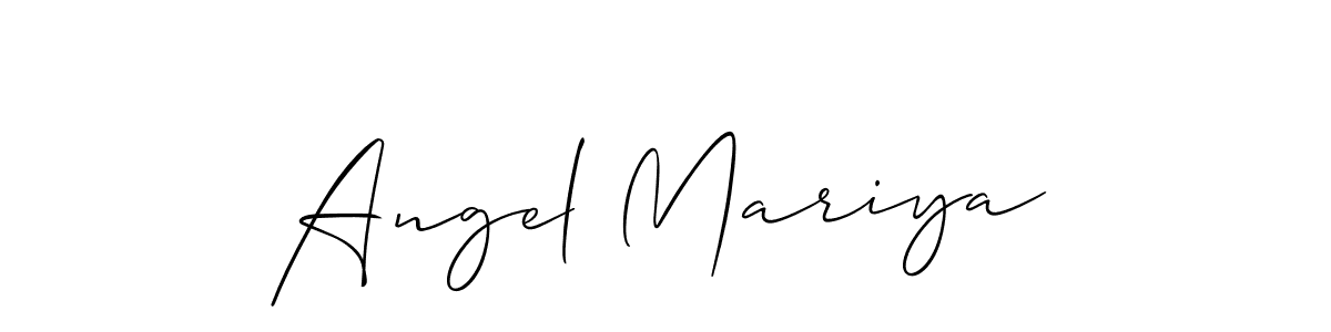 It looks lik you need a new signature style for name Angel Mariya. Design unique handwritten (Allison_Script) signature with our free signature maker in just a few clicks. Angel Mariya signature style 2 images and pictures png