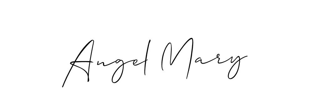 The best way (Allison_Script) to make a short signature is to pick only two or three words in your name. The name Angel Mary include a total of six letters. For converting this name. Angel Mary signature style 2 images and pictures png