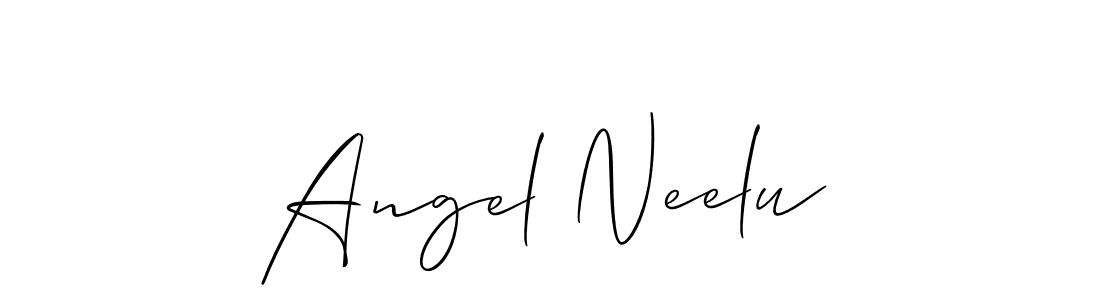 Design your own signature with our free online signature maker. With this signature software, you can create a handwritten (Allison_Script) signature for name Angel Neelu. Angel Neelu signature style 2 images and pictures png