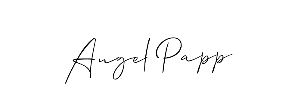 The best way (Allison_Script) to make a short signature is to pick only two or three words in your name. The name Angel Papp include a total of six letters. For converting this name. Angel Papp signature style 2 images and pictures png